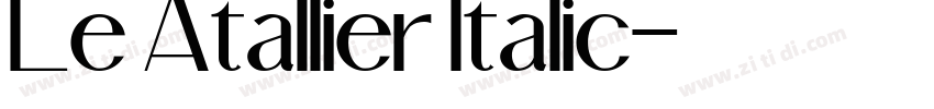 Le Atallier Italic字体转换